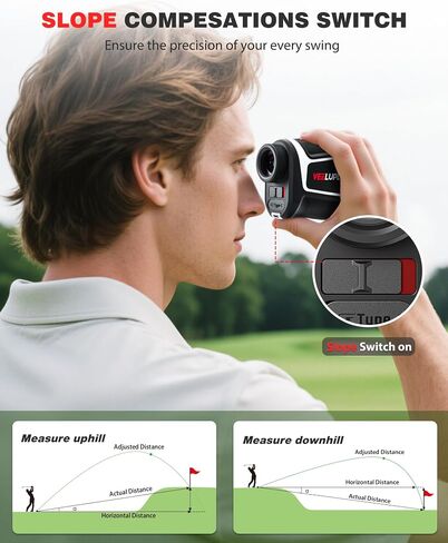 Golf Rangefinder مع Slope ، Golf- 660 Pro Laser Rangefinder ، اهتزاز قفل عمود العلم ، التكبير 6x ، إكسسوارات جولف جولف مركبة مغناطيس مع عرض Clarity LCD in Kuwait