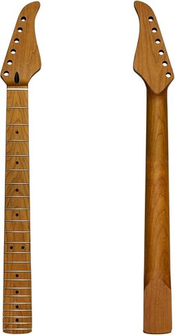ابدأ الغيتار الرقبة 22 الحنق ، 25.5 '' Canada Canada Maple Electric Guitar Neck مع دائرة نصف قطرها 9.5 '' fretboard لاستبدال أجزاء الغيتار Style Style (القيقب المحمص) in Kuwait