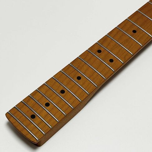 ابدأ الغيتار الرقبة 22 الحنق ، 25.5 '' Canada Canada Maple Electric Guitar Neck مع دائرة نصف قطرها 9.5 '' fretboard لاستبدال أجزاء الغيتار Style Style (القيقب المحمص) in Kuwait