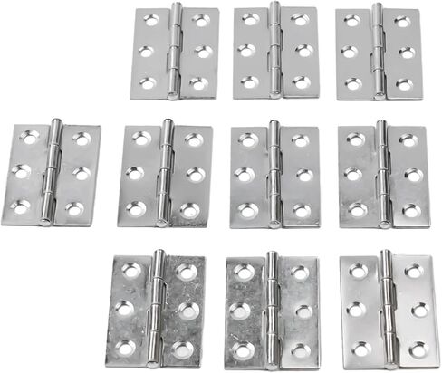 10 Pieces Door Hinge Bearing Butt Internal Built-in Stainless Steel Hinge Home Workshop Door Replacement Parts 4.4x3.1cm in Kuwait