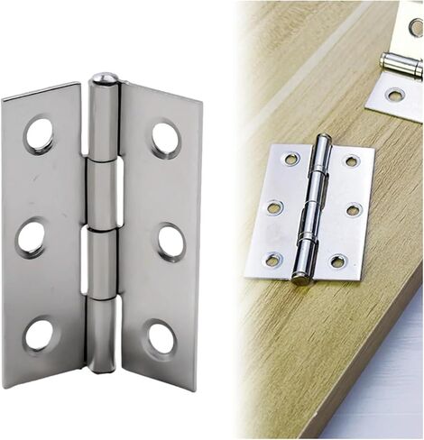 10 Pieces Door Hinge Bearing Butt Internal Built-in Stainless Steel Hinge Home Workshop Door Replacement Parts 4.4x3.1cm in Kuwait
