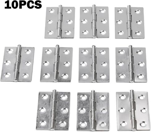 10 Pieces Door Hinge Bearing Butt Internal Built-in Stainless Steel Hinge Home Workshop Door Replacement Parts 4.4x3.1cm in Kuwait