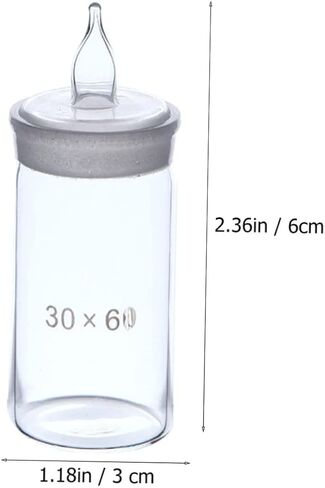 Amosfun 30mm x 60mm Tall Form Weighing Bottle Borosilicate Glass Sample Bottle for Lab Use Sturdy Glass Weighing Dish for Precise Measurements in Saudi Arabia
