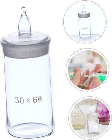 Amosfun 30mm x 60mm Tall Form Weighing Bottle Borosilicate Glass Sample Bottle for Lab Use Sturdy Glass Weighing Dish for Precise Measurements in Saudi Arabia