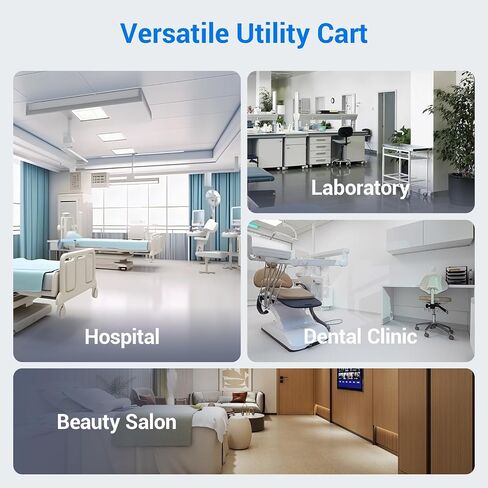 Medical Carts with Wheels, Mobile Ultrasound Cart, Rolling Dental Carts with Drawers, Professional Trolley Cart with Trays for Hospital Clicnic Lab Beauty Salon in Saudi Arabia