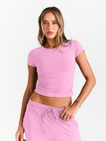 عصرية الملكة 2 قطعة مطابقة لرواية الصيف صالة مجموعة نسائية الساق واسعة الساق الجانبية مجموعات المحاصيل in Kuwait