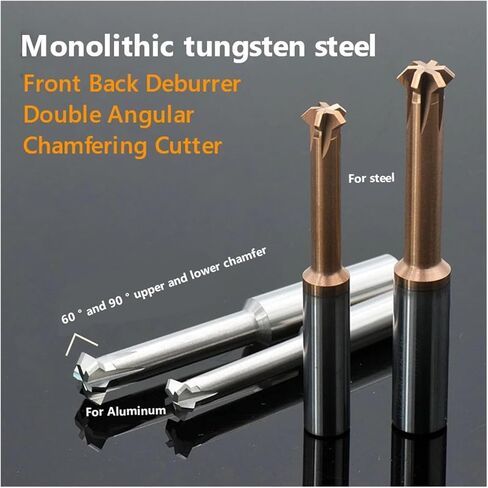 الخلفية الأمامية Deburrer Double Angering Charter Cutter inner Chamfer 90 ° 60 ° for Metal Hole Internal Burr Dexival CNC Cutter (60 درجة ، steel_10x35x10x73) in Kuwait