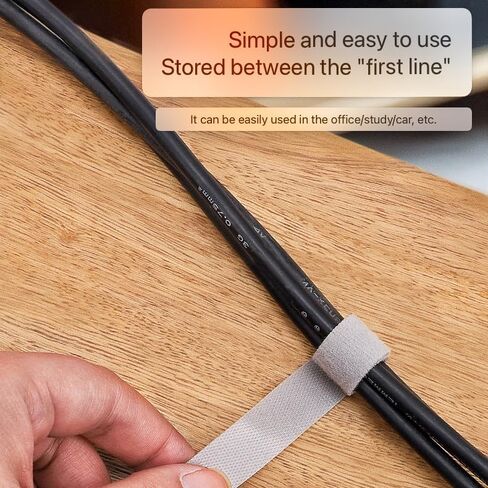 IFNOW Hook and Loop Tape 32FT Reusable Fastening Tape Cable Ties Double-Sided Hook-and-Loop Cable Management Tie (Black, 0.8IN) in Kuwait