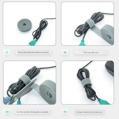 IFNOW Hook and Loop Tape 32FT Reusable Fastening Tape Cable Ties Double-Sided Hook-and-Loop Cable Management Tie (Black, 0.8IN) in Kuwait