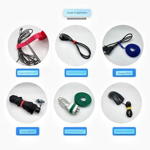 ربط خطاف IFNOW وشريط حلقة 32 قدمًا ، يربط كابل شريط التثبيت القابل لإعادة الاستخدام ربطة عنق خطاف وخطاف على الوجهين (الأزرق ، 1 بوصة) in Kuwait