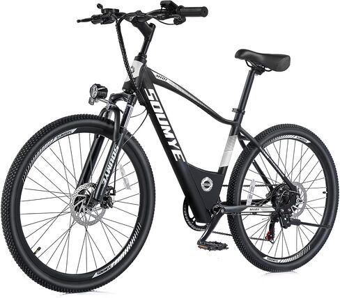 Electric Mountain Bike for Adults 26" Step-Thru/Over Commuting Ebike for Men Women with Peak Power 540w, 360Wh Built-in Battery, LCD Display, 7 Gears & Front Shock Absorber in Saudi Arabia