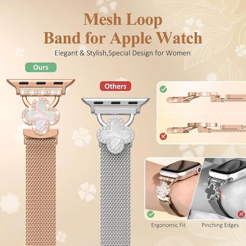 Slim Milanese Loop Band for Apple Watch Bands for Women 40mm 41mm 42mm 38mm in Saudi Arabia