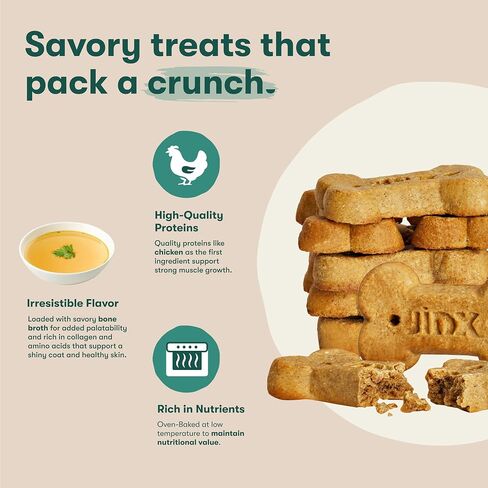 Jinx Salmon Bone Broth Biscuits Crunchy Dog Treats - 16oz in Saudi Arabia