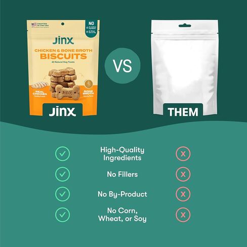 Jinx Salmon Bone Broth Biscuits Crunchy Dog Treats - 16oz in Saudi Arabia
