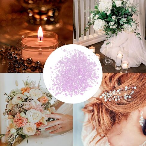 uxcell 30pcs Artificial Pearl String for Floating Candle, 4.4 ft Floating Faux Beads Pearl for Centerpiece Vases Filler Wedding Christmas Party Garland Decoration (Orange) in Saudi Arabia