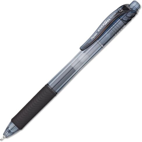Pentel BLN105ASW2 ENERGEL-X قلم جل الأسطوانة القابلة للسحب ، 0.5 مم ، برميل أسود ، حبر أسود ، 24/حزمة in Saudi Arabia