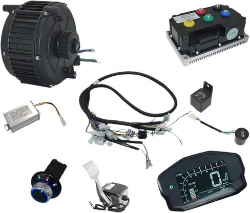 Mid Drive Motor Mid Drive Motor Go Kart Conversion Kit with ND72680 Fardriver Controller QS165 5000W 72V 35H V1 V2(Combo 2) in Saudi Arabia