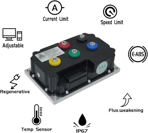 Mid Drive Motor Mid Drive Motor Go Kart Conversion Kit with ND72680 Fardriver Controller QS165 5000W 72V 35H V1 V2(Combo 2) in Saudi Arabia