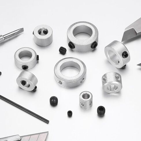 uxcell 8Pcs Set-Screw Collars 3mm Bore, Aluminum Alloy Shaft Collars, 7mm OD, 8mm Width Axle Collar Clamp for Linear Rod Shaft Guide in Saudi Arabia