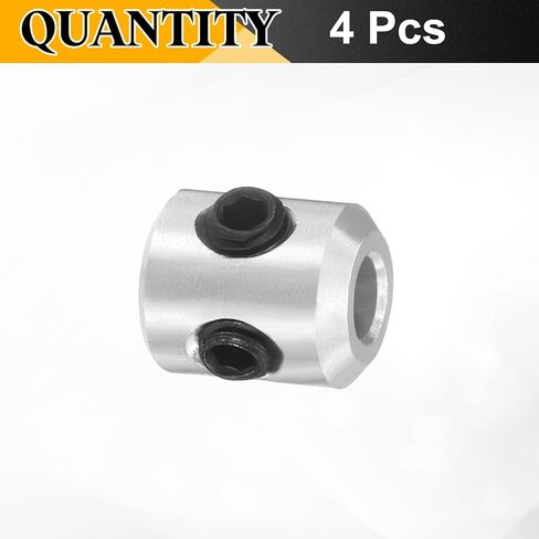 uxcell 8Pcs Set-Screw Collars 3mm Bore, Aluminum Alloy Shaft Collars, 7mm OD, 8mm Width Axle Collar Clamp for Linear Rod Shaft Guide in Saudi Arabia