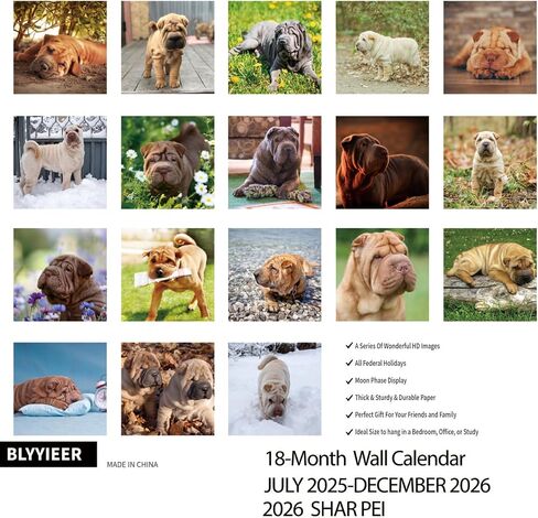 2025-2026 Wall Calendar,Schnauzer Wall Calendar, 12" x 24" Open,Family Planner Calendar Organizer with Schnauzer Images, for Dogs Lovers in Saudi Arabia