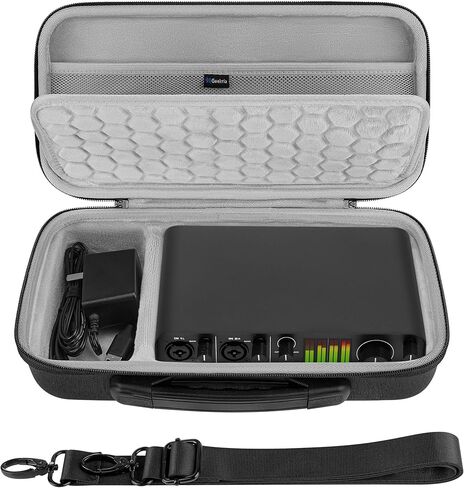 واجهة صوتية Geekria ، حقيبة سفر قشرة صلبة متوافقة مع MOTU M2/M4 ، M-Audio M-Track Duo/M-Track Duo HD ، Behringer Pro vs Mini/JT Mini ، Stylophone Genx-2 (Dark Gray) in Saudi Arabia
