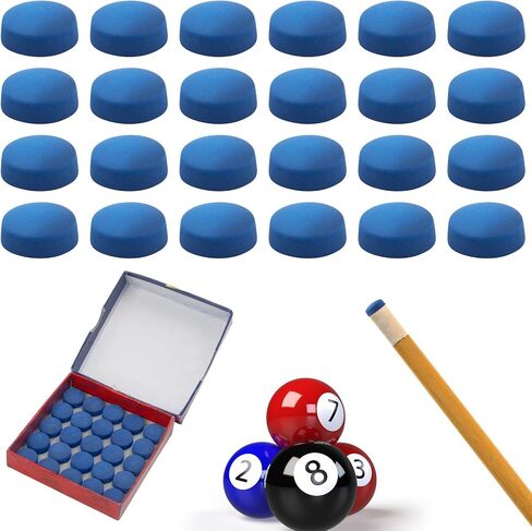 50PCS Billiard Pool Cue Tips Pool Stick Replacement Tips for Pool Table Cues Stick Tips Head and Leather Snooker Pool Stick Tips in Saudi Arabia
