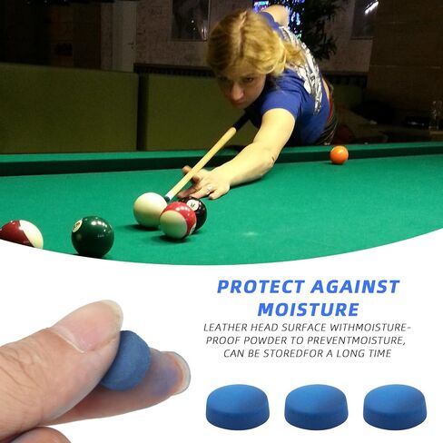 50PCS Billiard Pool Cue Tips Pool Stick Replacement Tips for Pool Table Cues Stick Tips Head and Leather Snooker Pool Stick Tips in Saudi Arabia