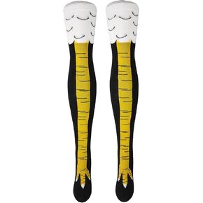 Crazy Chicken Legs Feet Over The Knee 21.65in Socks, Funny Gifts For Party Novelty Socks For Women 6-10 in Saudi Arabia