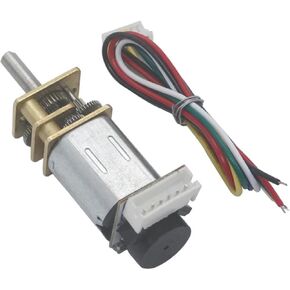 N20 Mini Metal Gear Motor DC 3V 6V 12V مع تشفير 19-3000 دورة في الدقيقة محرك تخفيض السرعة البطيء للأجهزة المنزلية والمراوح (6V_750RPM-WITH_MOUNT) in Saudi Arabia