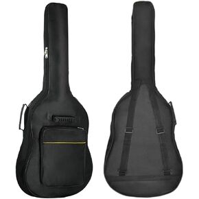 Moosiker 40 بوصة الغيتار الصوتية أزعج كيس مقاوم للماء الحشو الغيتار الناعم (6 مم الغيتار الأصفر السميك مربع مربع ، 40 بوصة أسود) in Kuwait