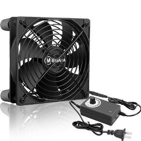 Cooling Fan with AC Plug, Small 12V Cooling Fan110V 120V 220V 240V Fan Enhanced Cooling Solution for Receiver,Raspberry, PlayStation, Fiber Modem,Cabinet (80-25mm-2pcs) in Saudi Arabia