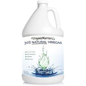 OrganicMatters Vinegar 30% Organic Industrial Cleaning Agent Concentrate, Pure Non-GMO Kosher All-Purpose Home & Garden Vinegar, Eco-Friendly (128 oz Gallon Refill) in Saudi Arabia