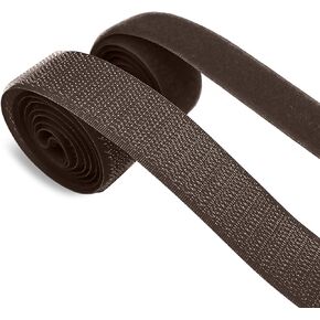 1 Inch x 1 Yd Brown Sew on Hook and Loop Tape Nylon Non-Adhesive Heavy Duty Strips Fabric Roll Strong Grip Fastener Set for Military Form Bags Clothes Shoes Backpacks Home Office School Car DIY in Saudi Arabia
