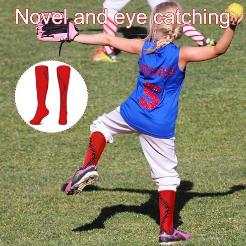 Xtinmee 6 أزواج فتاة Softball Socks Neon Pink Sport Sock Gifts for Girls Team Stuff in Kuwait