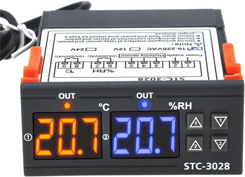 LED ترموستات رقمية لدرجة حرارة الحاضنة تحكم حراري التتابع التدفئة التبريد 12V 24V 220V (STC-1000 12V) in Saudi Arabia