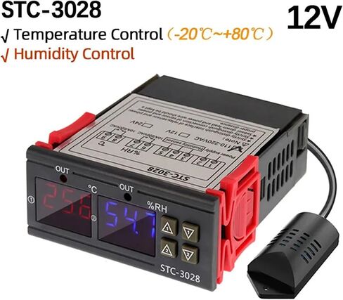 LED ترموستات رقمية لدرجة حرارة الحاضنة تحكم حراري التتابع التدفئة التبريد 12V 24V 220V (STC-1000 12V) in Saudi Arabia