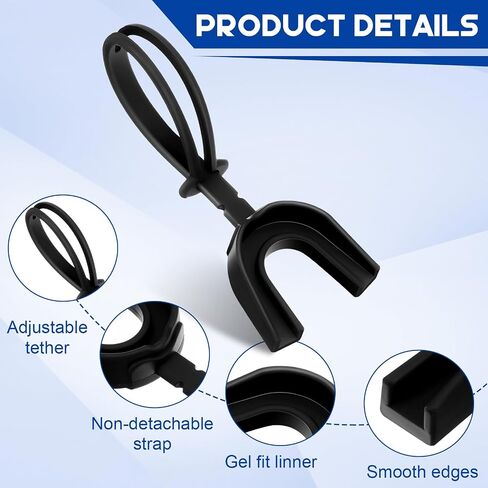 Dunzy 100 Pcs Strapped Mouth Guard Bulk Football Mouthguards with Strap Soft Sport Mouthpiece Mouth Protector Braces for Lacrosse Boxing Basketball Hockey Wrestling(Black,Adult) in Saudi Arabia