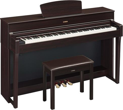 Yamaha Arius ، وحدة التحكم الرقمية الموزونة 88 مفتاح Beyed Hammer 3 Action ، CFX Concert Grand Piano Sound ، تشمل مقاعد البدلاء ، Dark Rosewood (YDP184R) in Kuwait