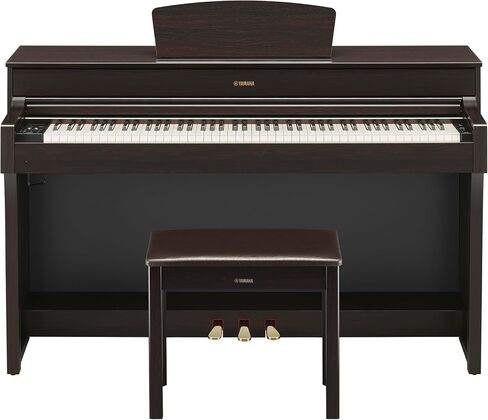Yamaha Arius ، وحدة التحكم الرقمية الموزونة 88 مفتاح Beyed Hammer 3 Action ، CFX Concert Grand Piano Sound ، تشمل مقاعد البدلاء ، Dark Rosewood (YDP184R) in Kuwait