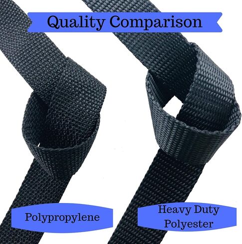 EZ-Xtend Adjustable Boat Cover Tie Down Straps w/Delrin Quick Release Buckles - Heavy Duty 1" Polyester Webbing 4500 lb Break Strength - 250 lb QR Buckle - Boat Accessories - 2 Pack in Kuwait