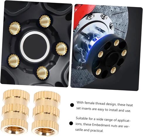 PRETYZOOM 20-Piece M5 Brass Heat Set Inserts 10x7mm Knurled Female Threaded Nuts for Plastic Injection Molding and 3D Printers in Saudi Arabia
