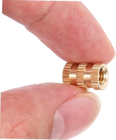 PRETYZOOM 20-Piece M5 Brass Heat Set Inserts 10x7mm Knurled Female Threaded Nuts for Plastic Injection Molding and 3D Printers in Saudi Arabia