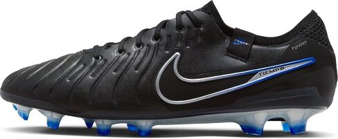 Nike Tiempo Legend 10 Elite Firm-Ground Low-Top Cofcer Cleats (DV4328-040 ، Black/Hyper Royal/Chrome) Size 5.5 in Saudi Arabia