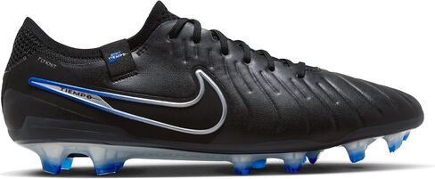Nike Tiempo Legend 10 Elite Firm-Ground Low-Top Cofcer Cleats (DV4328-040 ، Black/Hyper Royal/Chrome) Size 5.5 in Saudi Arabia