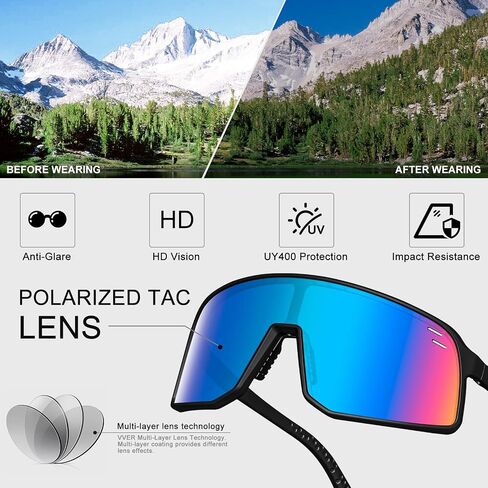 Polarized Cycling Glasses Sports Sunglasses for Men Women UV400 Protection MTB Fishing Running Baseball Glasses in Kuwait