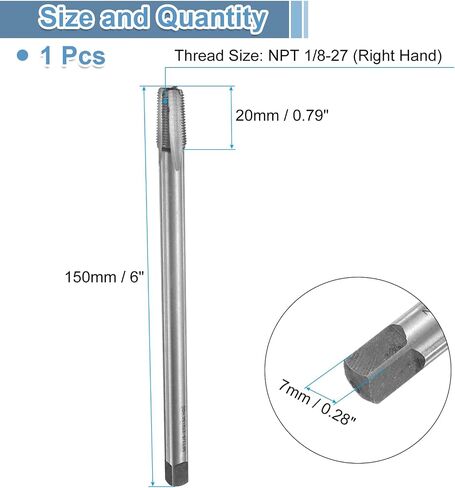 UXCELL TRATEL FLUTE-THE THE THE TAP ، NPT 1/8-27 SCREW THRASPING THELP TRAING MACHEN in Saudi Arabia