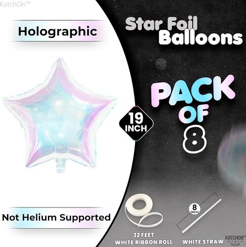KatchOn Iridescent Seashell Balloons - 21 Inch, Pack of 8 | Sea Shell Balloons for Under the Sea Party Decorations | Mermaid Birthday Decorations in Kuwait