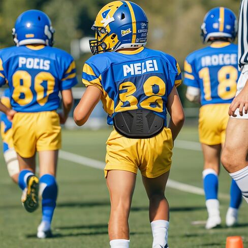 Football Back Plate, Lower Backplate with Hard Shell, High Impact Padding and Durable Adjustable Straps for Youth and Adults in Kuwait