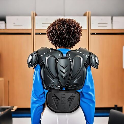 Football Back Plate, Lower Backplate with Hard Shell, High Impact Padding and Durable Adjustable Straps for Youth and Adults in Kuwait